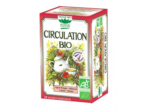 Infusión de hierbas circulatoria ecológica-20 bolsitas-Romon Nature