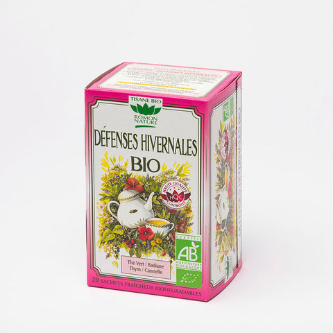 Infusión de hierbas defensa de invierno ecológica-20 sobres-Romon Nature