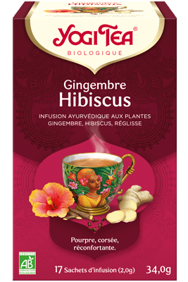 Infusión Jengibre Hibisco-17 sobres-Yogi Tea