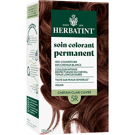 Coloration Chatain Clair Cuivré-5R-170ml-Herbatint