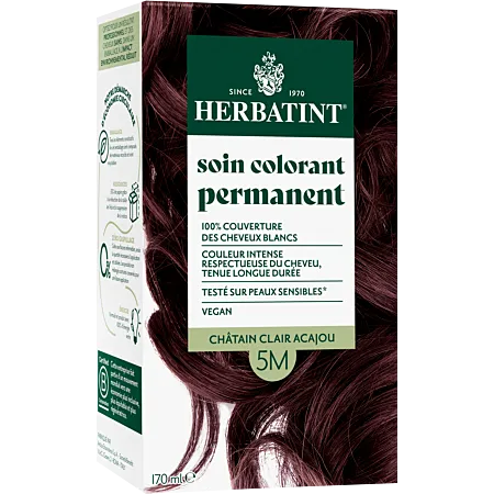 Coloration châtain clair acajou-5M-170ml-Herbatint