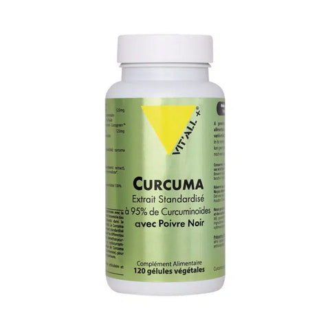 Curcuma 220mg Poivre Noir-120 gélules-Vit'all+