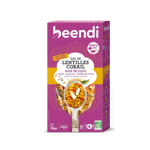 Dhal Indien lentilles corail et Coco Bio-Beendi