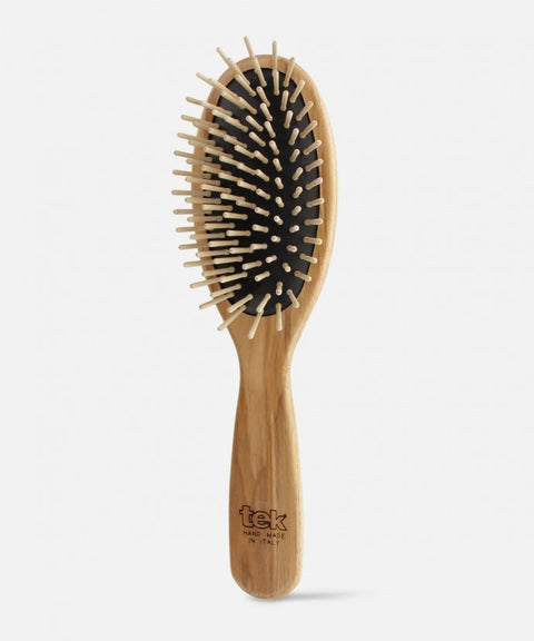 Grande brosse à cheveux Ovale à picots courts en Frêne-Tek