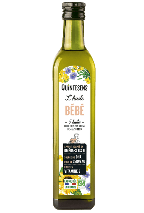 L'huile Bébé Bio-mélange de 5 huiles-25cl-Quintesens