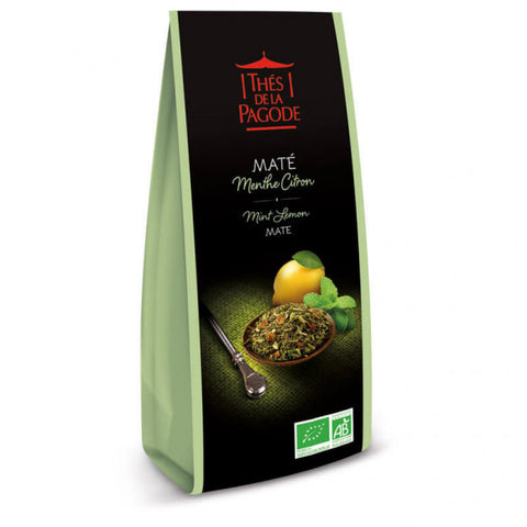 Maté Menthe Citron Bio-100g-Thés de la Pagode