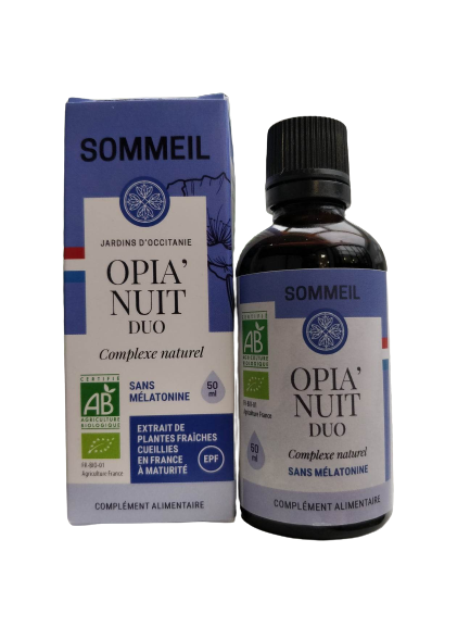 Opia'Nuit Duo-EPF pour le Sommeil sans mélatonine-50ml-Jardins d'Occitanie