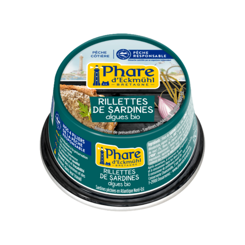 Rillettes de Sardines aux Algues Bio-120g-Phare d'Eckmühl