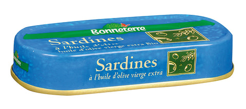 Sardines à l'huile d'olives bio-46g-Bonneterre