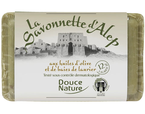 Savonnette d'Alep 12% huile de Laurier-100g-Douce nature