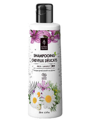 Shampooing cheveux délicats bio-Mauve et Camomille-200ml-Altho