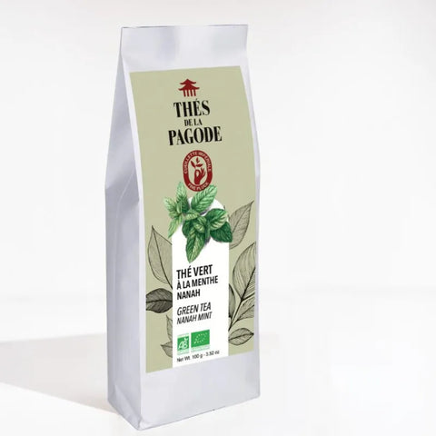 Thé vert à la Menthe Bio-100g-Thés de la Pagode