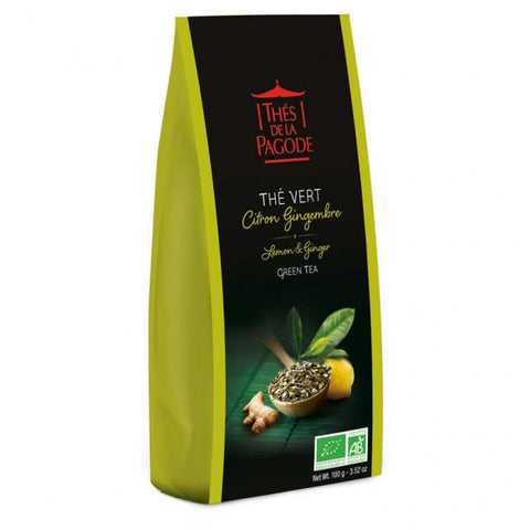 Thé vert Citron Gingembre Bio-100g-Thé de la Pagode