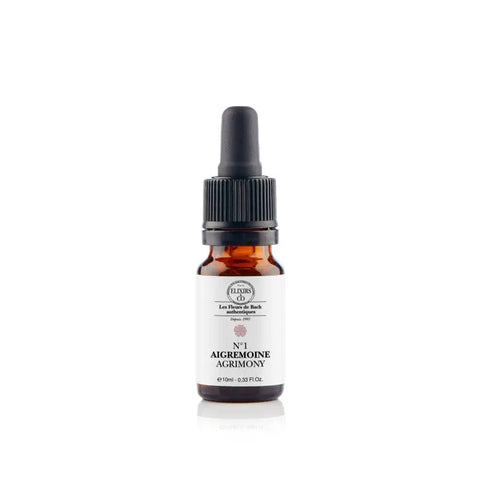 Flacon Fleurs de Bach Aigremoine Agrimony n°1 10 ml Elixir & Co – élixir bio pour lever le masque émotionnel et retrouver l’authenticité.

