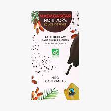 Chocolat Noir 70% Origine Madagascar-70g-Néo Gourmets