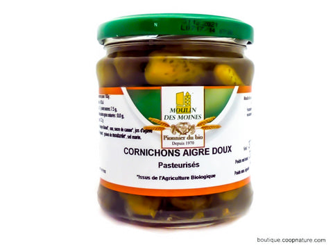 Cornichons aigre doux Bio-37cl-Moulin des Moines