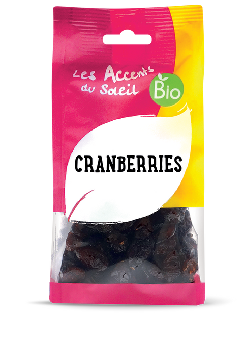 Cranberries séchées Bio-125g-Les accents du soleil