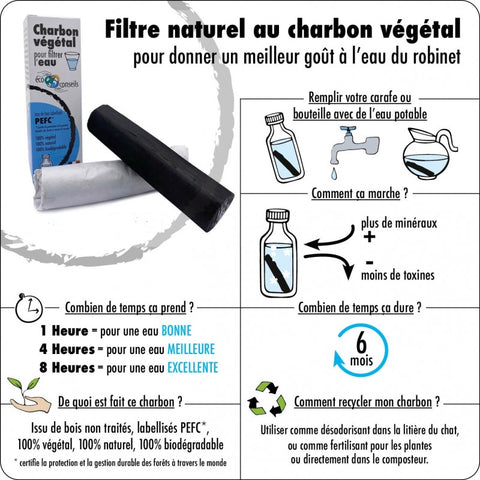 Bâton de charbon actif-Binchotan-Eco Conseils