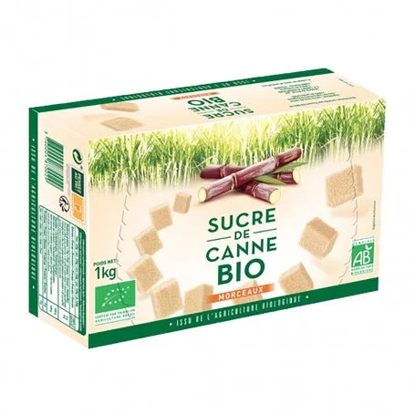 Sucre de Canne Bio Morceaux-1kg-Loiret & Haëntjens