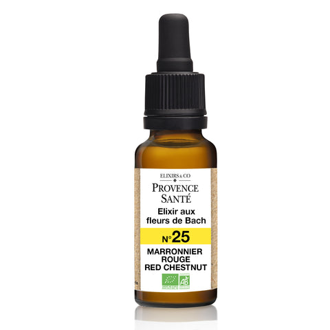 Fleurs de Bach Marronnier rouge / Red Chestnut  n°25-20ml-Elixir&Co - [shop_name1. Phytospagyrie N°15  Stimulant physique et mental -300ml-Vecteur energy]