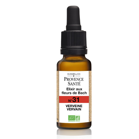 Fleurs de Bach Verveine / Vervain n°31-20ml-Elixir&Co - [shop_name1. Phytospagyrie N°15  Stimulant physique et mental -300ml-Vecteur energy]