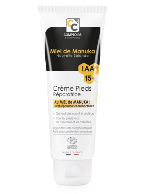 Crème pieds réparatrice bio au Manuka-IAA 15+-75ml-Comptoirs et Compagnies