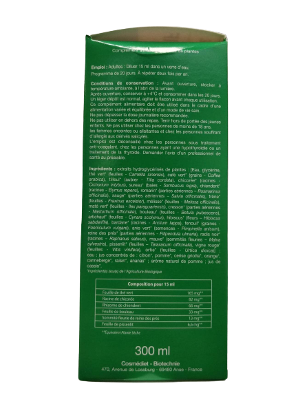 Dépuratif phyto 32 plantes-300ml-Biotechnie