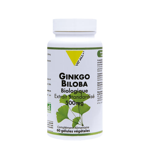 Ginkgo Biloba Bio-500mg-60 gélules-Vit'all+