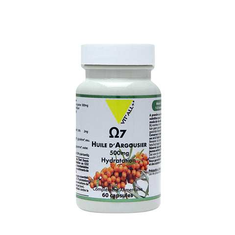 Oméga 7 huile d'argousier 500mg-60 capsules-Vit'all+