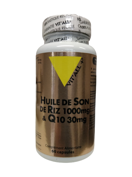 Huile de son de riz + Q10-1000 mg-60 capsules-Vit'all+