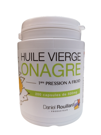 Huile vierge d'onagre-60 capsules-Daniel Rouillard