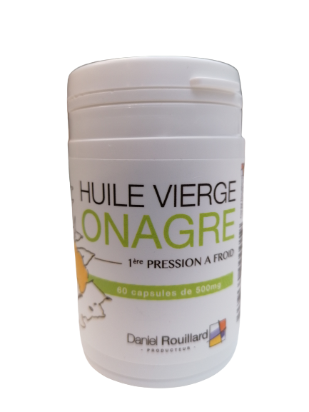 Huile vierge d'onagre-60 capsules-Daniel Rouillard