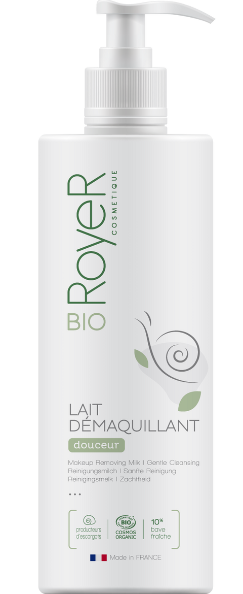 Lait démaquillant bio à la bave d’escargot-190 ml-Royer cosmétique