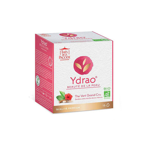 Ydrao-Thé vert bio pour la peau-18 sachets-Thés de la Pagode