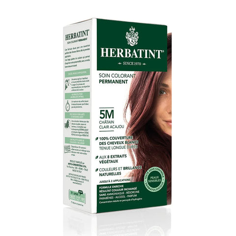 Coloration châtain clair acajou-5M-170ml-Herbatint
