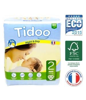 Couches Écologiques Nature - Taille 2 / 3-6 kg / 64 couches-Tidoo - [shop_name1. Phytospagyrie N°15  Stimulant physique et mental -300ml-Vecteur energy]