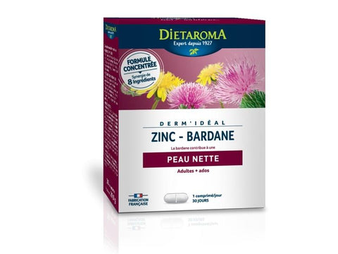 Dermideal complexe zinc bardane - 30 comprimés-Dietaroma - [shop_name1. Phytospagyrie N°15  Stimulant physique et mental -300ml-Vecteur energy]