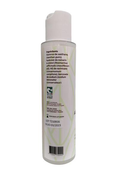 Gel main assainissant au Ravintsara bio sans alcool-100ml-Betsara