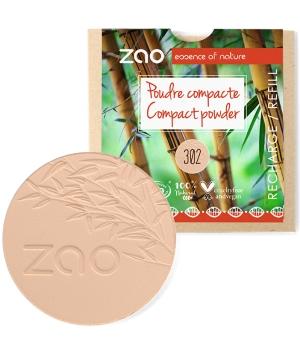 Recharge Poudre Compacte 302 Beige orangé 9g-Zao Make up - Boutique Pleine-Forme 