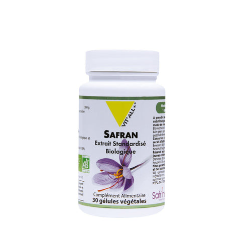 Safran 30mg Bio - 30 capsules-Vit'all+