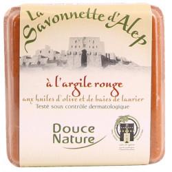 Savonnette d'Alep à l'Argile Rouge - 100 g-Douce nature - Boutique Pleine-Forme 