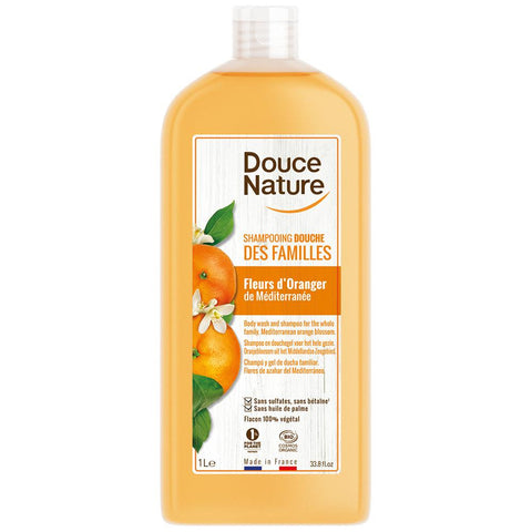 Shampooing douche des familles Fleur d'oranger- 1L-douce nature - Boutique Pleine-Forme 