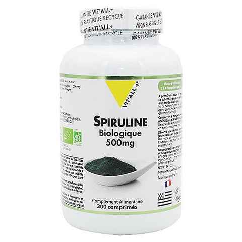 Spiruline bio-500mg-60 ou 300 comprimés-Vit'all+