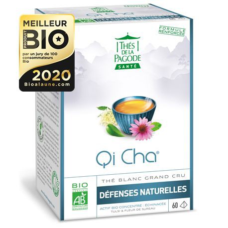 Thé blanc Qi Cha bio-18 sachets-Thés de la pagode