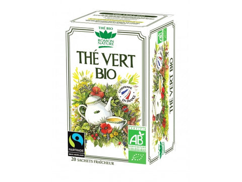 Thé vert bio-20 sachets-Romon Nature