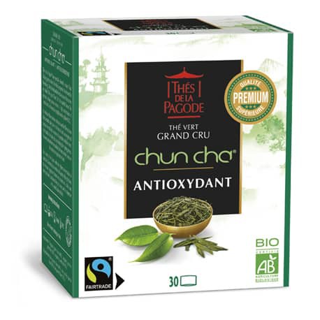 Thé vert Chun Cha bio-30 sachets-Thés de la Pagode