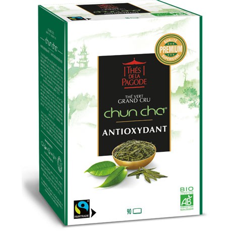 Thé vert Chun Cha bio-30 sachets-Thés de la Pagode