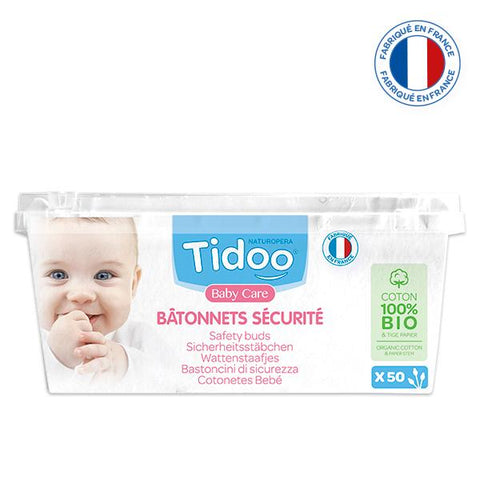 Bâtonnets de Sécurité Bébé en Coton Bio - 50 Unités-Tidoo - [shop_name1. Phytospagyrie N°15  Stimulant physique et mental -300ml-Vecteur energy]