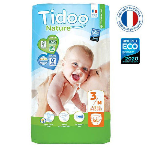 Couches Écologiques Nature - Taille 3 / 4-9 kg / 56 couches-Tidoo - [shop_name1. Phytospagyrie N°15  Stimulant physique et mental -300ml-Vecteur energy]