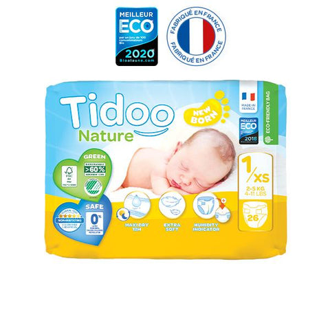 Couches Écologiques Nature - Taille 1 / 2-5 kg / 26 couches-Tidoo - [shop_name1. Phytospagyrie N°15  Stimulant physique et mental -300ml-Vecteur energy]